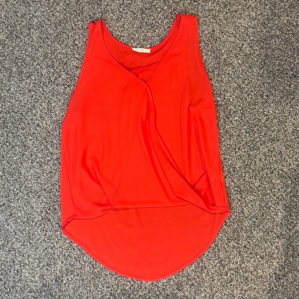 Lush Red Sleeveless Top - Picture 2 of 6